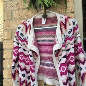 Open front fairy isle sweater